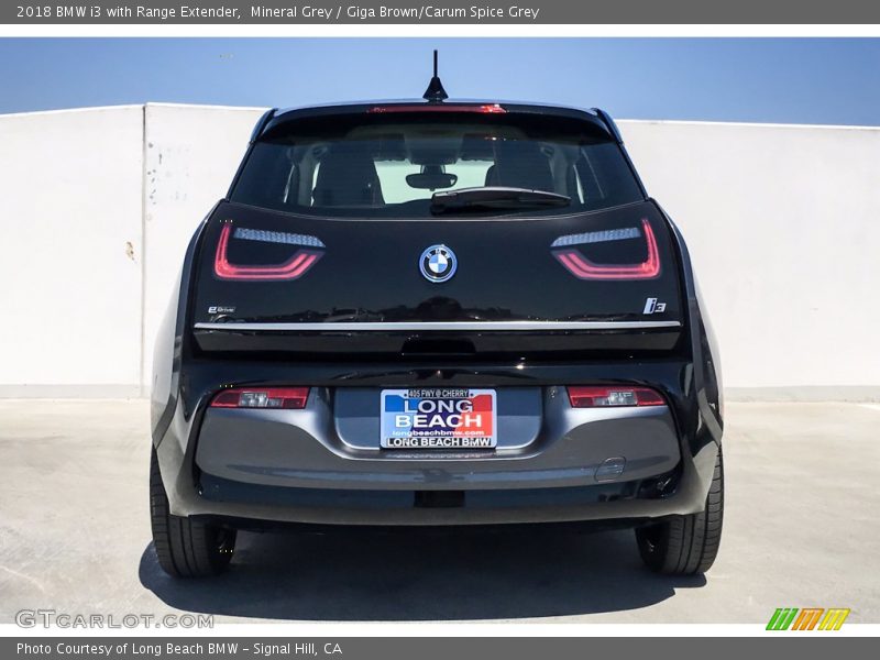 Mineral Grey / Giga Brown/Carum Spice Grey 2018 BMW i3 with Range Extender