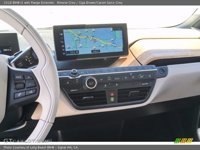 Mineral Grey / Giga Brown/Carum Spice Grey 2018 BMW i3 with Range Extender