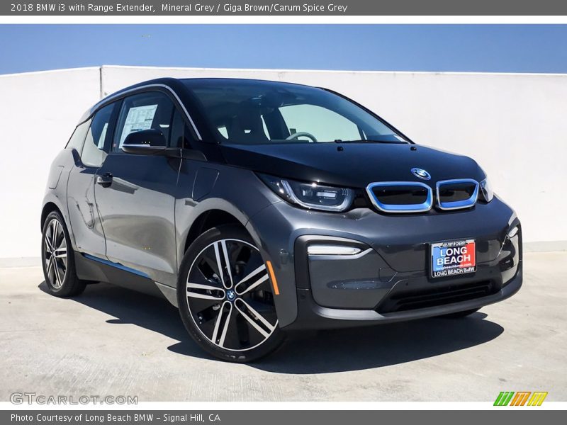 Mineral Grey / Giga Brown/Carum Spice Grey 2018 BMW i3 with Range Extender