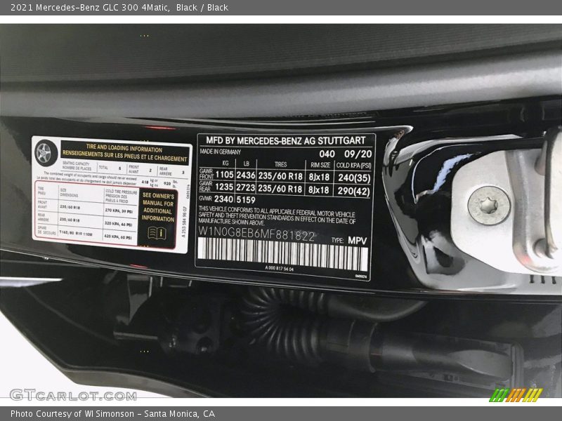 Black / Black 2021 Mercedes-Benz GLC 300 4Matic