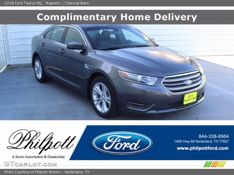Magnetic / Charcoal Black 2018 Ford Taurus SEL