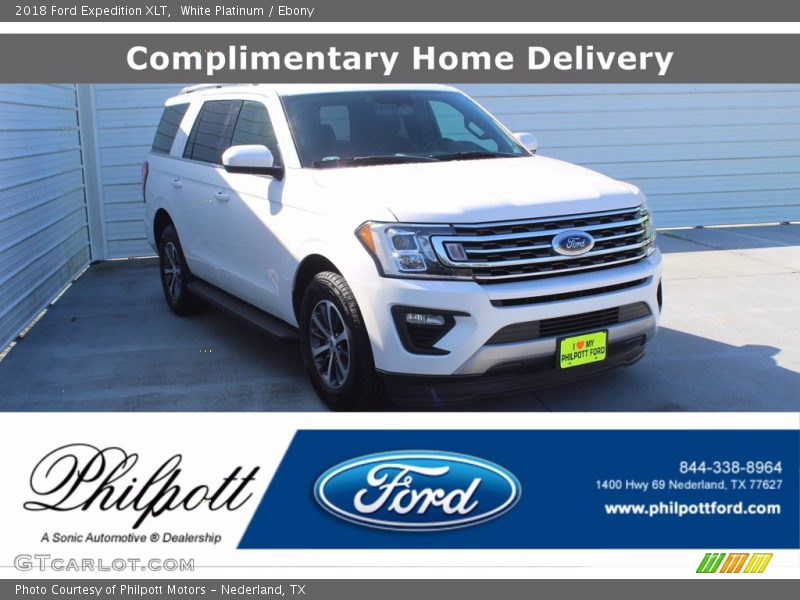 White Platinum / Ebony 2018 Ford Expedition XLT