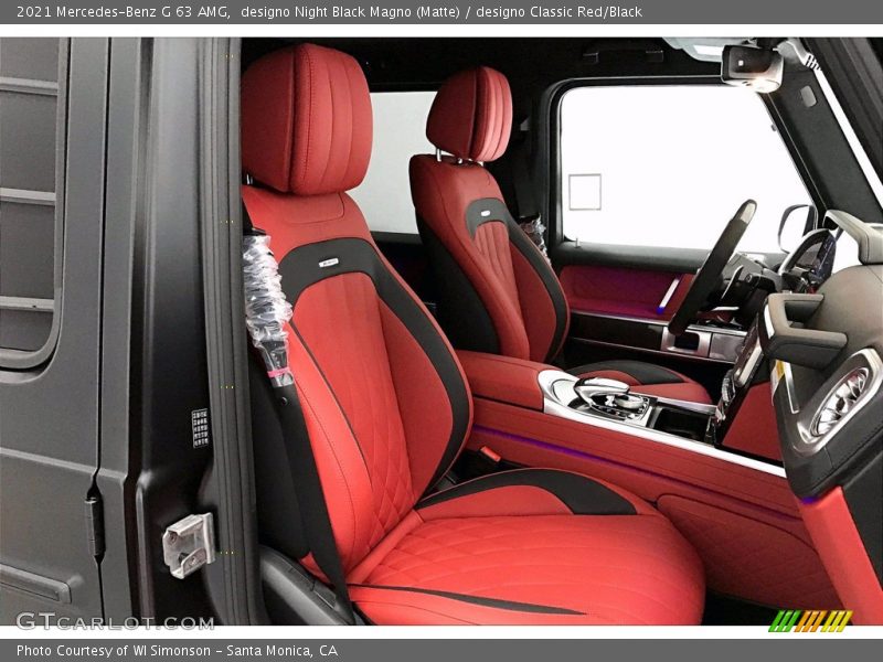  2021 G 63 AMG designo Classic Red/Black Interior
