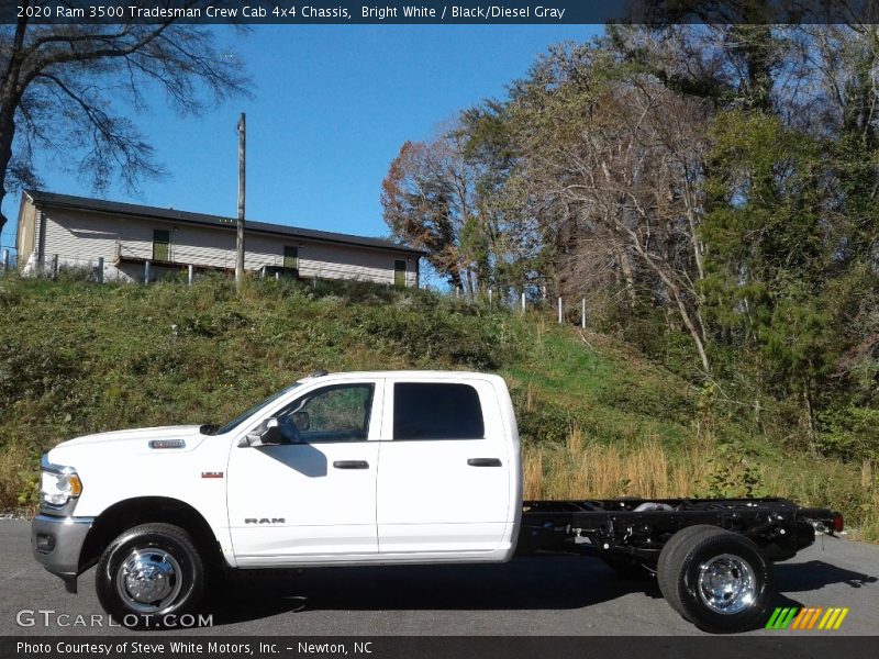 Bright White / Black/Diesel Gray 2020 Ram 3500 Tradesman Crew Cab 4x4 Chassis