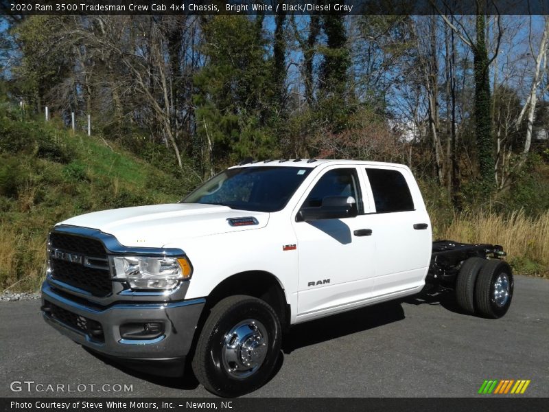 Bright White / Black/Diesel Gray 2020 Ram 3500 Tradesman Crew Cab 4x4 Chassis