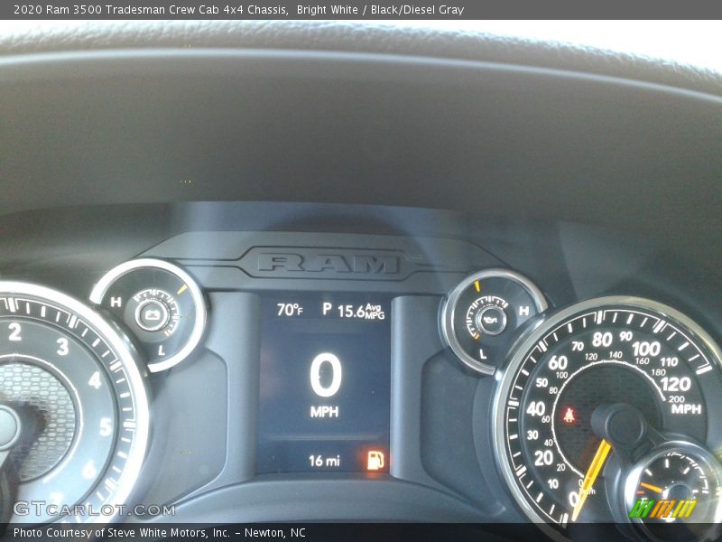Bright White / Black/Diesel Gray 2020 Ram 3500 Tradesman Crew Cab 4x4 Chassis