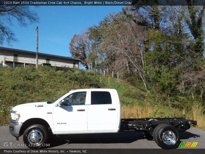 Bright White / Black/Diesel Gray 2020 Ram 3500 Tradesman Crew Cab 4x4 Chassis