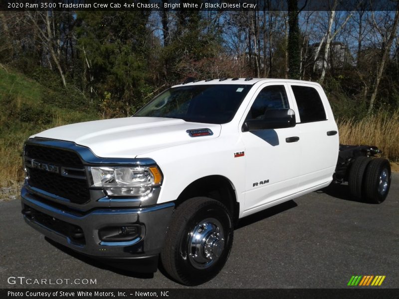 Bright White / Black/Diesel Gray 2020 Ram 3500 Tradesman Crew Cab 4x4 Chassis