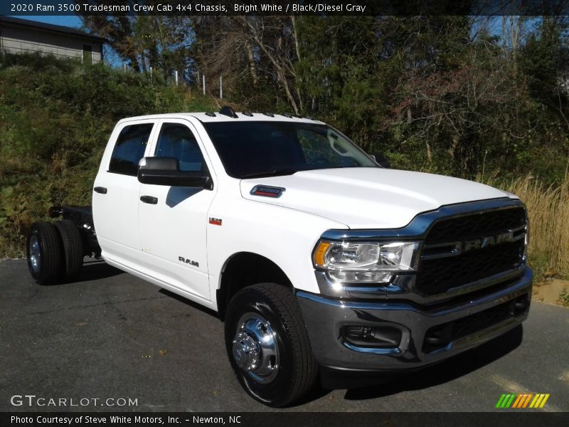 Bright White / Black/Diesel Gray 2020 Ram 3500 Tradesman Crew Cab 4x4 Chassis