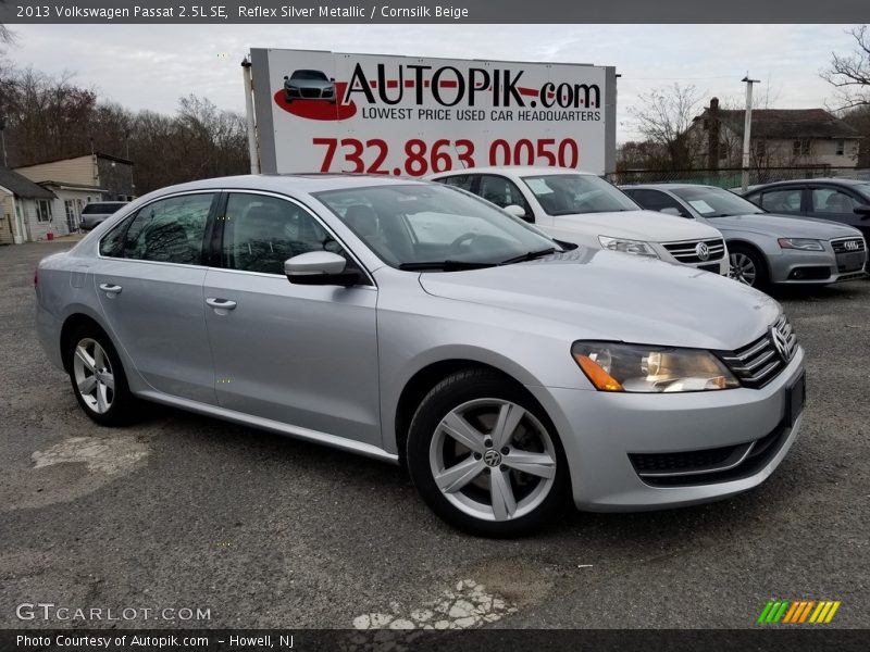 Reflex Silver Metallic / Cornsilk Beige 2013 Volkswagen Passat 2.5L SE