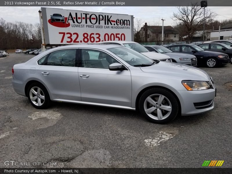 Reflex Silver Metallic / Cornsilk Beige 2013 Volkswagen Passat 2.5L SE