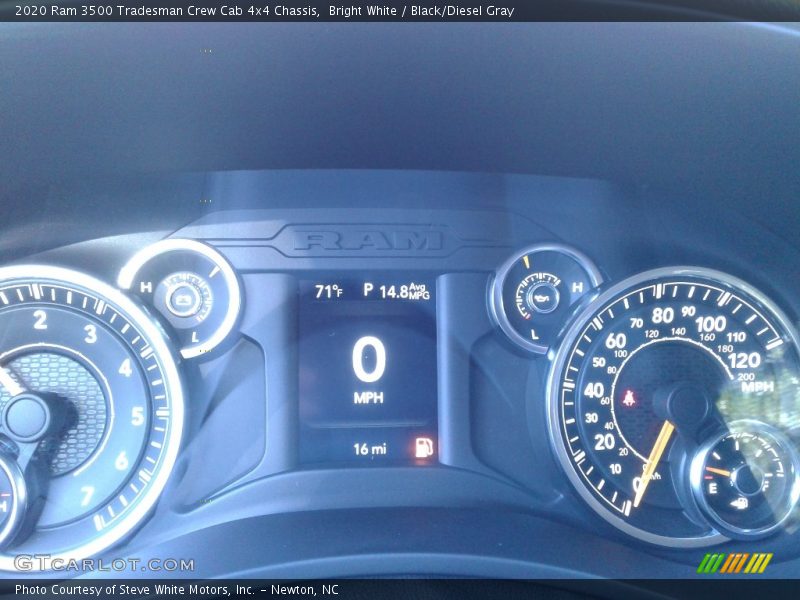 Bright White / Black/Diesel Gray 2020 Ram 3500 Tradesman Crew Cab 4x4 Chassis