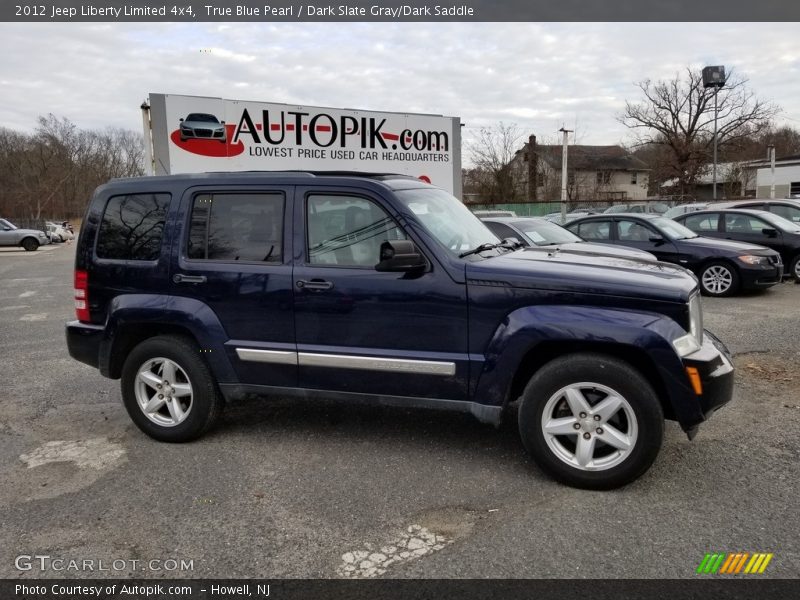 True Blue Pearl / Dark Slate Gray/Dark Saddle 2012 Jeep Liberty Limited 4x4