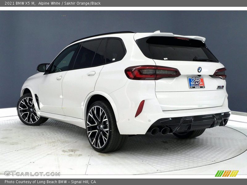 Alpine White / Sakhir Orange/Black 2021 BMW X5 M