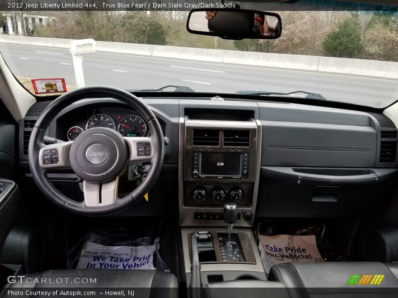 True Blue Pearl / Dark Slate Gray/Dark Saddle 2012 Jeep Liberty Limited 4x4