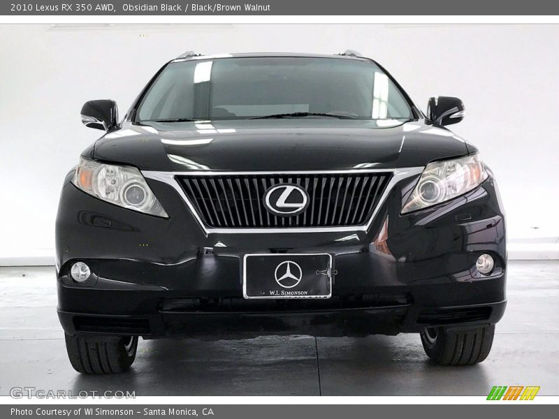 Obsidian Black / Black/Brown Walnut 2010 Lexus RX 350 AWD