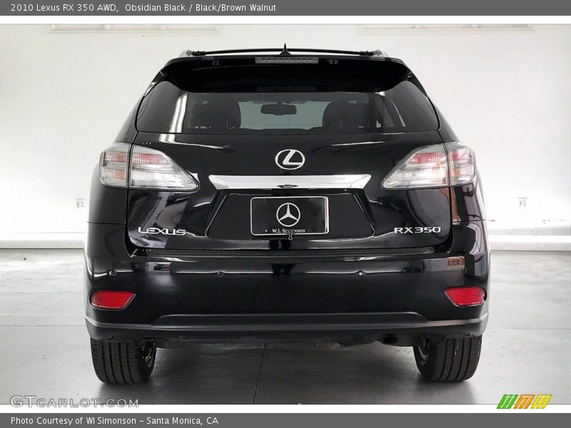 Obsidian Black / Black/Brown Walnut 2010 Lexus RX 350 AWD
