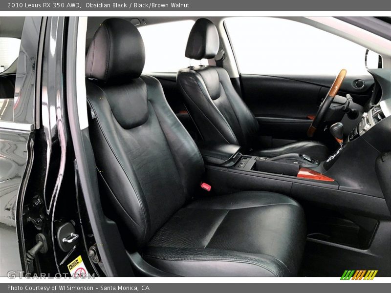 Obsidian Black / Black/Brown Walnut 2010 Lexus RX 350 AWD