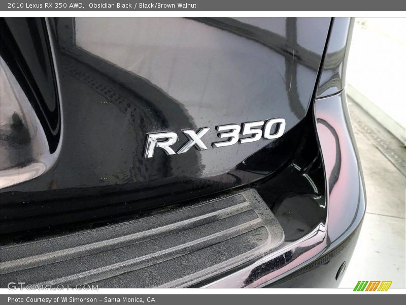 Obsidian Black / Black/Brown Walnut 2010 Lexus RX 350 AWD