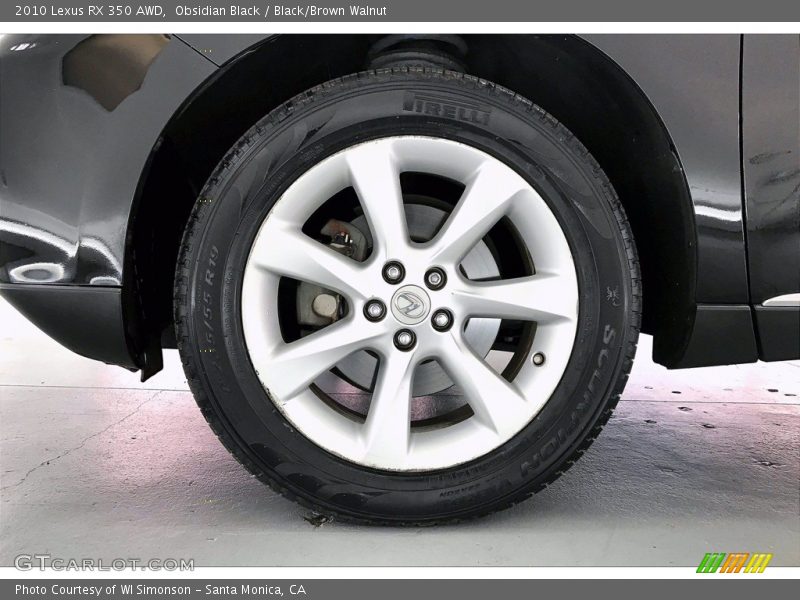 Obsidian Black / Black/Brown Walnut 2010 Lexus RX 350 AWD