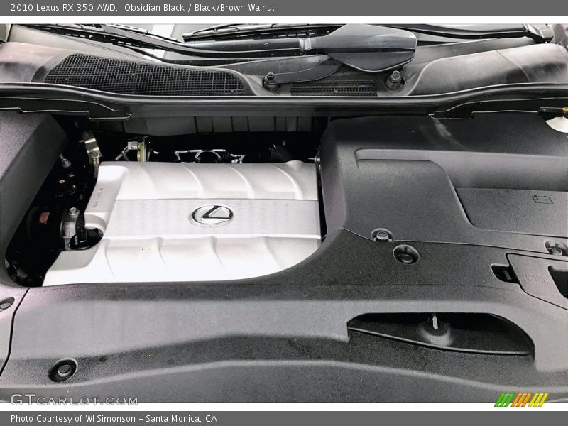 Obsidian Black / Black/Brown Walnut 2010 Lexus RX 350 AWD