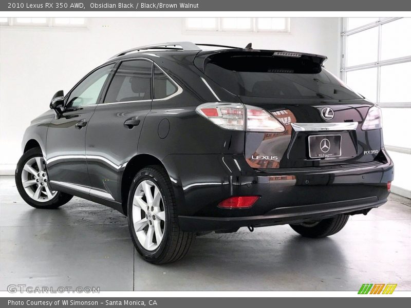 Obsidian Black / Black/Brown Walnut 2010 Lexus RX 350 AWD