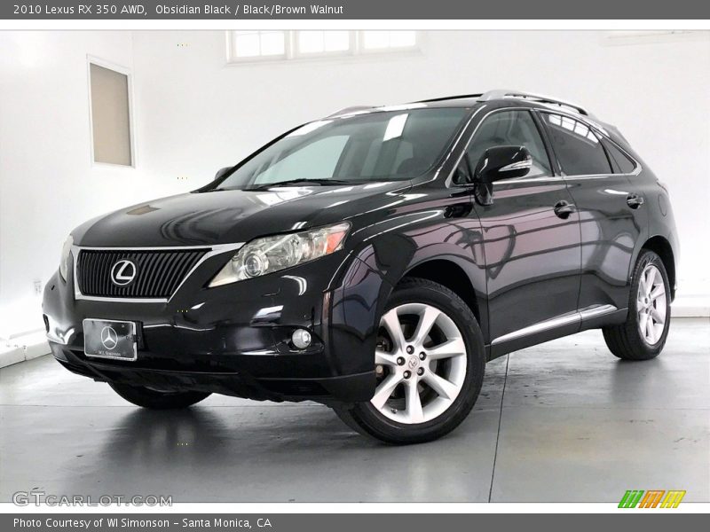 Obsidian Black / Black/Brown Walnut 2010 Lexus RX 350 AWD