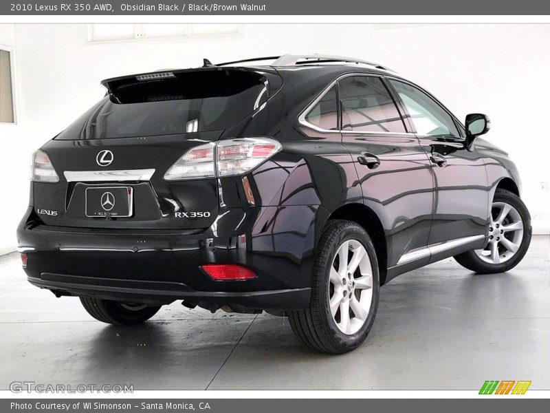 Obsidian Black / Black/Brown Walnut 2010 Lexus RX 350 AWD