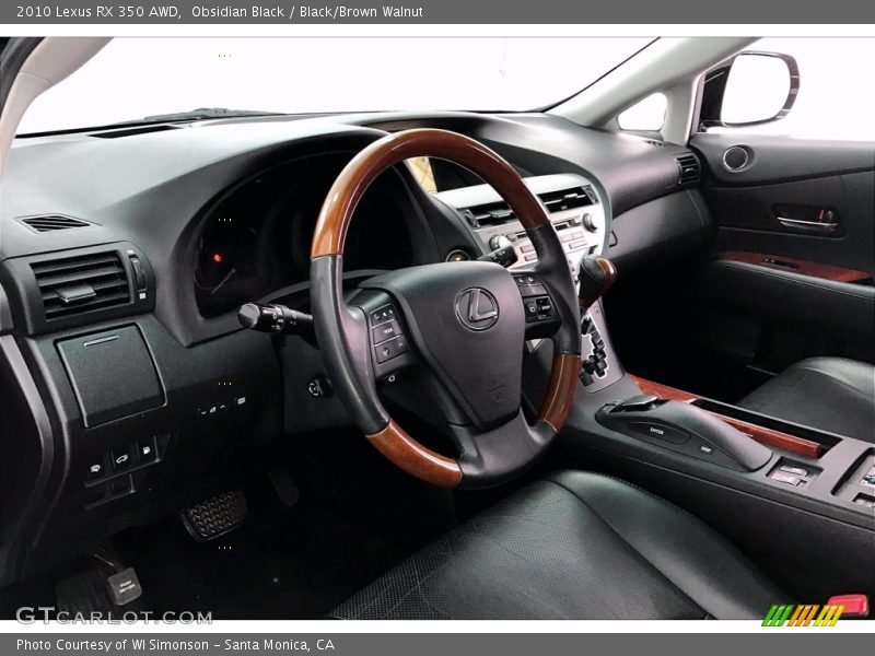Obsidian Black / Black/Brown Walnut 2010 Lexus RX 350 AWD