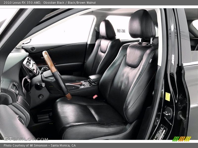 Obsidian Black / Black/Brown Walnut 2010 Lexus RX 350 AWD
