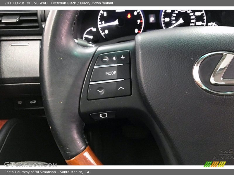 Obsidian Black / Black/Brown Walnut 2010 Lexus RX 350 AWD