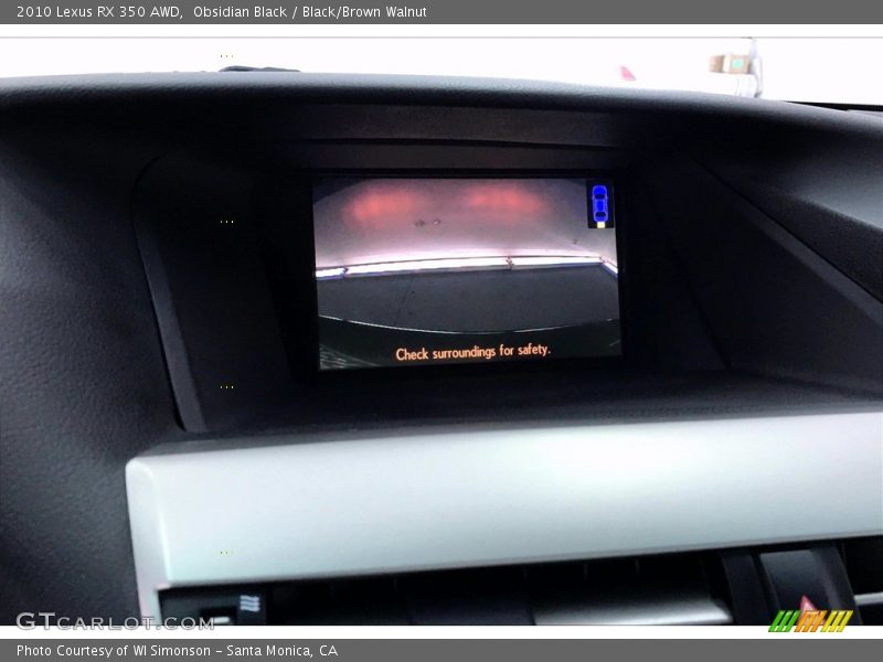 Obsidian Black / Black/Brown Walnut 2010 Lexus RX 350 AWD