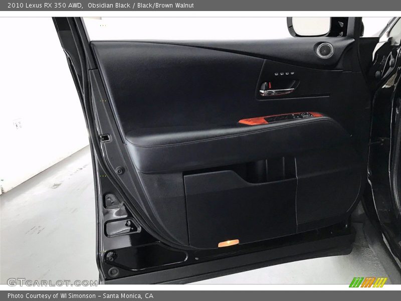 Obsidian Black / Black/Brown Walnut 2010 Lexus RX 350 AWD