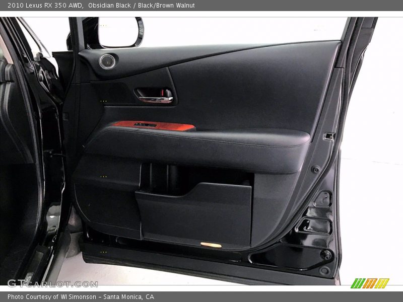 Obsidian Black / Black/Brown Walnut 2010 Lexus RX 350 AWD