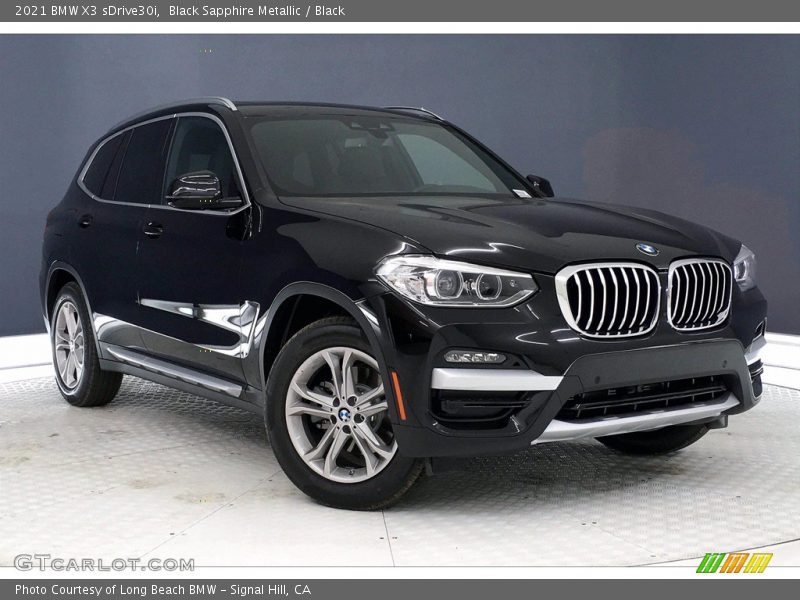 Black Sapphire Metallic / Black 2021 BMW X3 sDrive30i