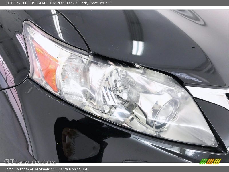 Obsidian Black / Black/Brown Walnut 2010 Lexus RX 350 AWD