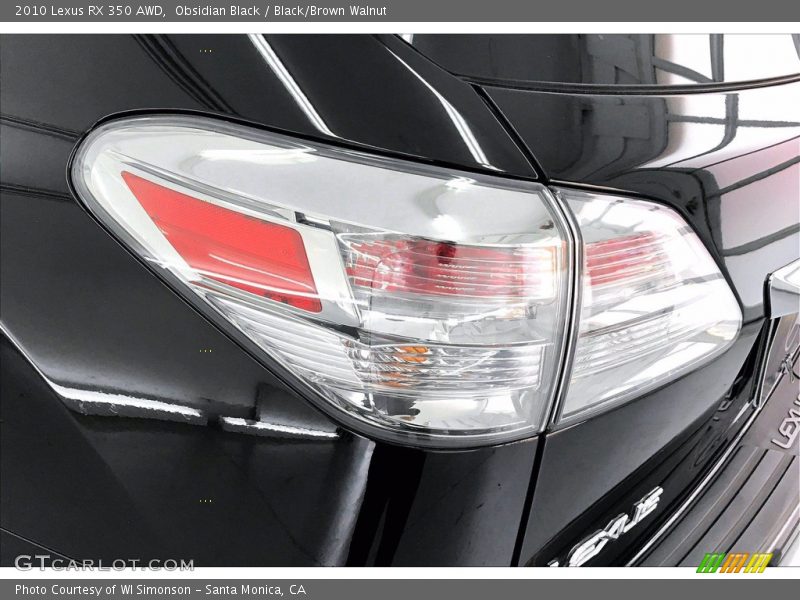 Obsidian Black / Black/Brown Walnut 2010 Lexus RX 350 AWD