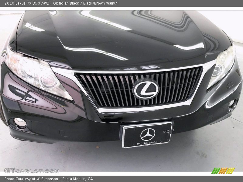 Obsidian Black / Black/Brown Walnut 2010 Lexus RX 350 AWD