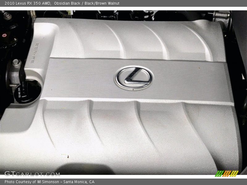 Obsidian Black / Black/Brown Walnut 2010 Lexus RX 350 AWD