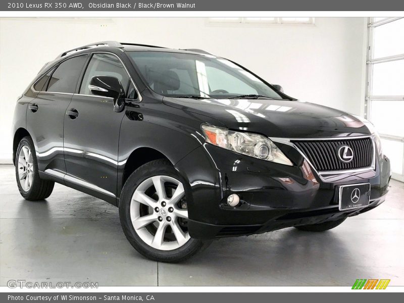 Obsidian Black / Black/Brown Walnut 2010 Lexus RX 350 AWD