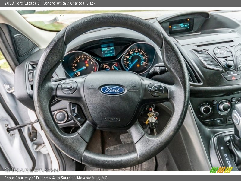 Oxford White / Charcoal Black 2013 Ford Escape S