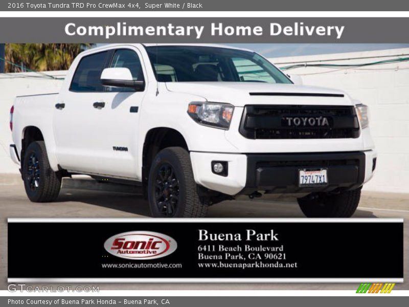 Super White / Black 2016 Toyota Tundra TRD Pro CrewMax 4x4