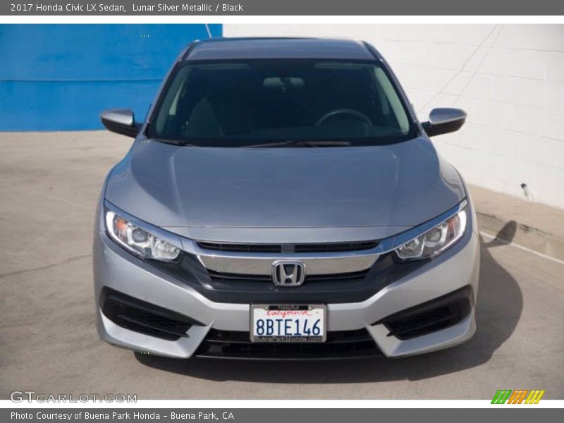 Lunar Silver Metallic / Black 2017 Honda Civic LX Sedan