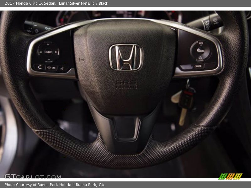 Lunar Silver Metallic / Black 2017 Honda Civic LX Sedan