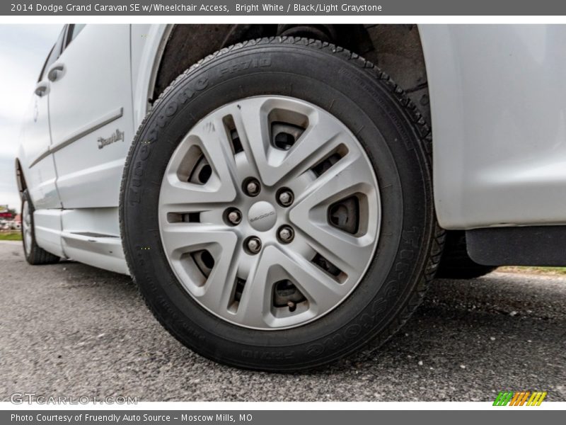 Bright White / Black/Light Graystone 2014 Dodge Grand Caravan SE w/Wheelchair Access