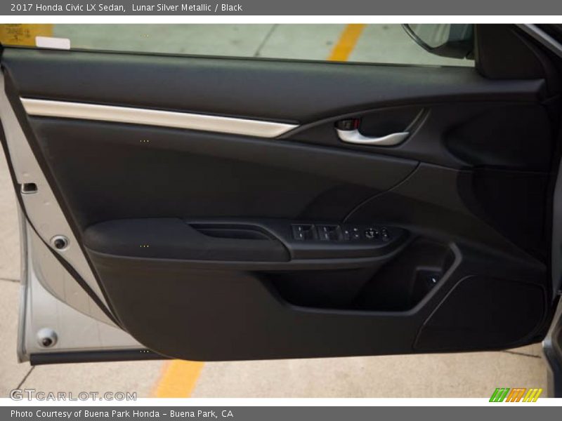 Lunar Silver Metallic / Black 2017 Honda Civic LX Sedan