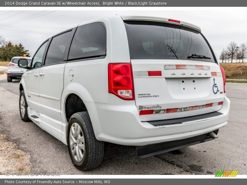 Bright White / Black/Light Graystone 2014 Dodge Grand Caravan SE w/Wheelchair Access