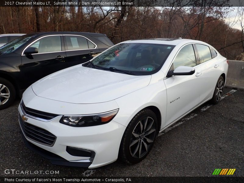 Summit White / Dark Atmosphere/Loft Brown 2017 Chevrolet Malibu LT