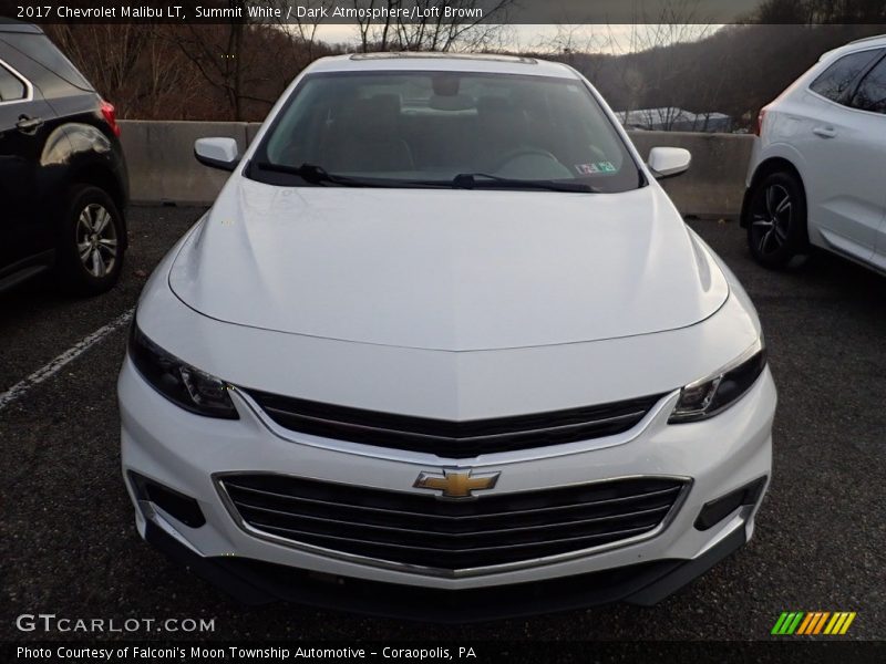 Summit White / Dark Atmosphere/Loft Brown 2017 Chevrolet Malibu LT