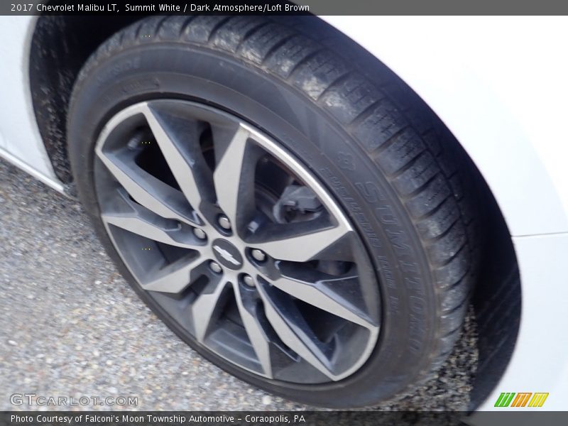 Summit White / Dark Atmosphere/Loft Brown 2017 Chevrolet Malibu LT